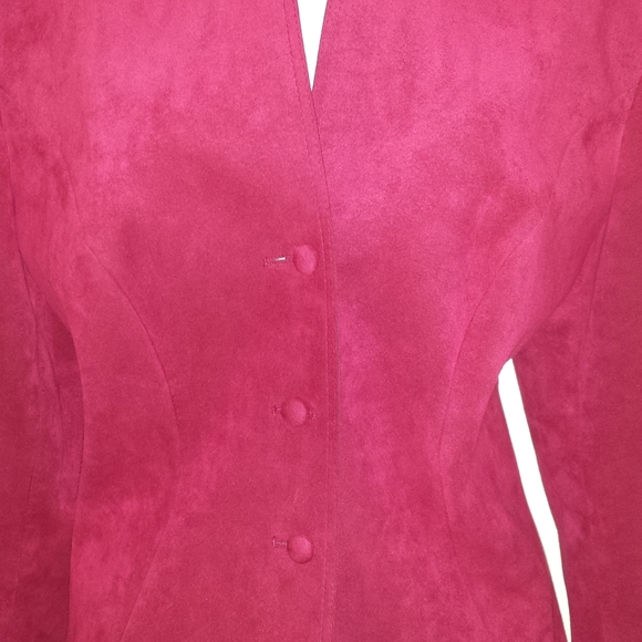 Adolph Schuman for Lilli Ann Pink Suede Blazer - Picture 3 of 11